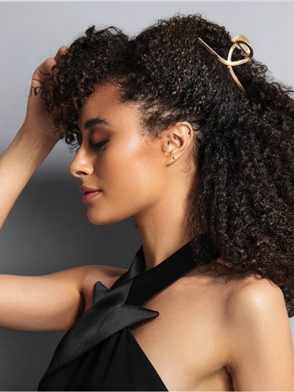 New🌟Free People-Matte Silver Loop Hair Claw Clip